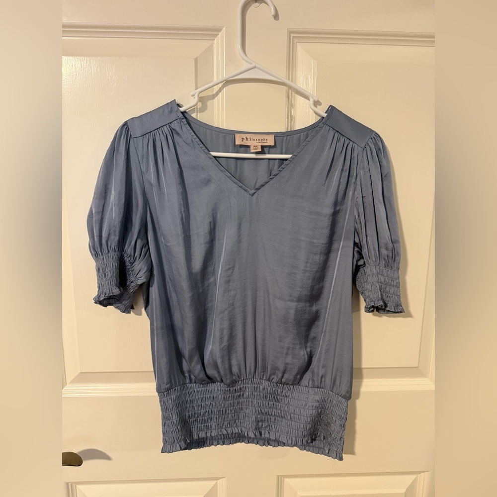 Philosophy Blue Blouse, Size medium